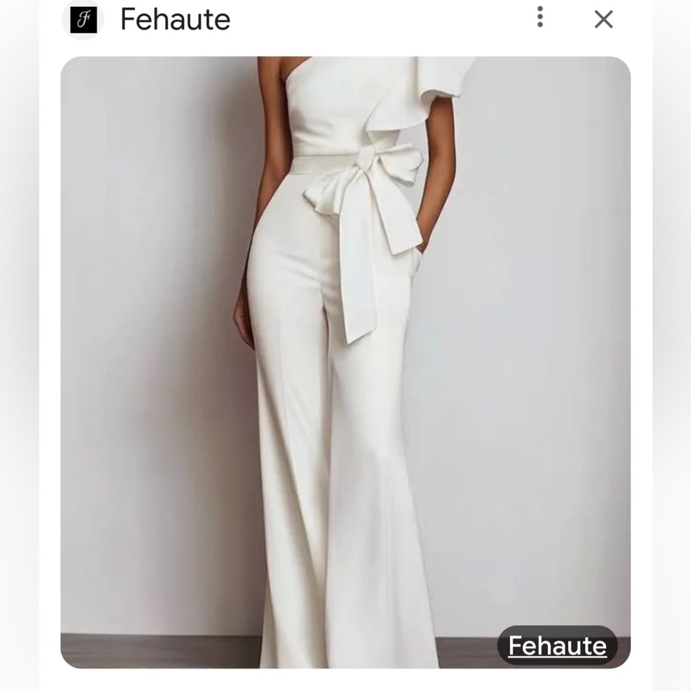 Women's One Shoulder Bow Jumpsuit